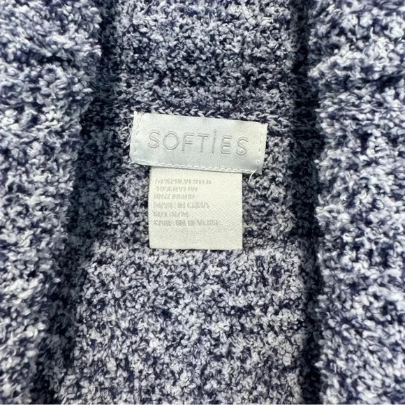 SOFTIES | Marshmallow Slouch Turtleneck Lounger Dress | Plush Pajama Blue | S/M - Picture 7 of 10